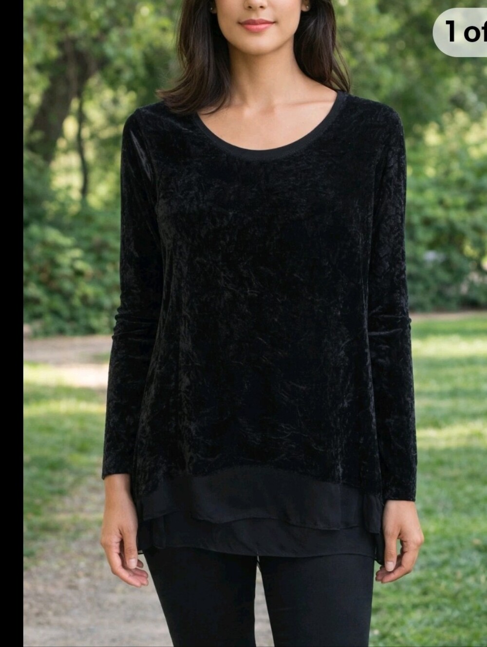 Simply Vera Vera Wang Black Velvet Blouse – Size s